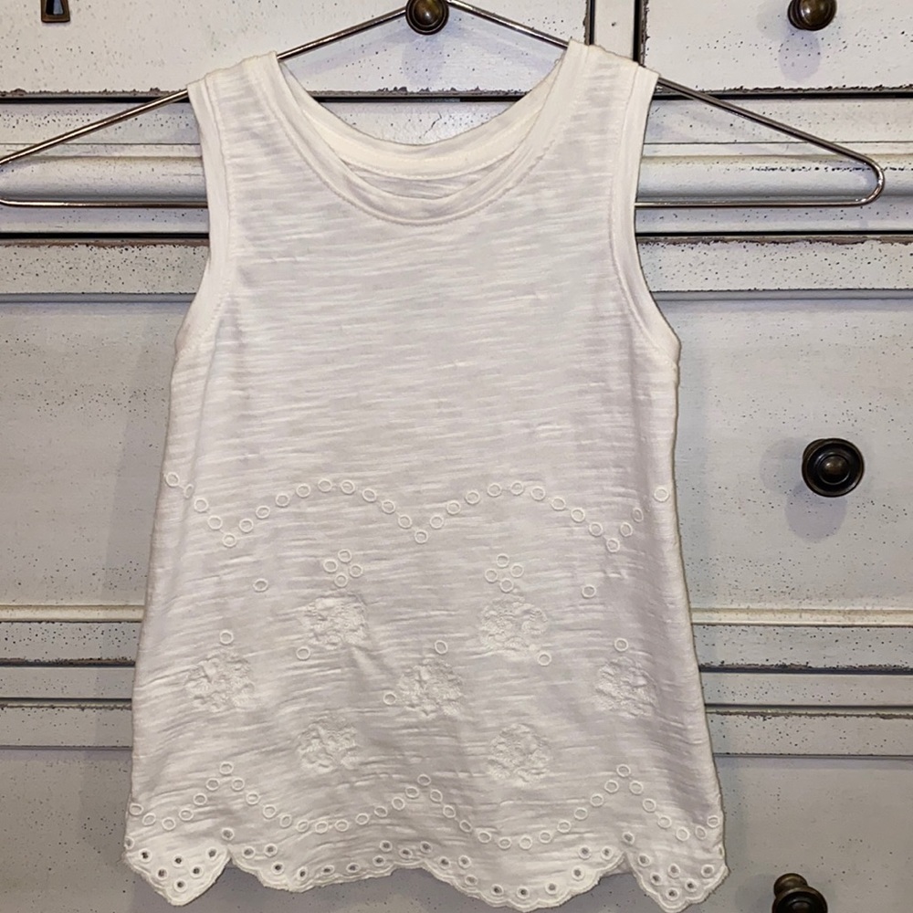 Sonoma white sleeveless tank top girls shirt size 5​